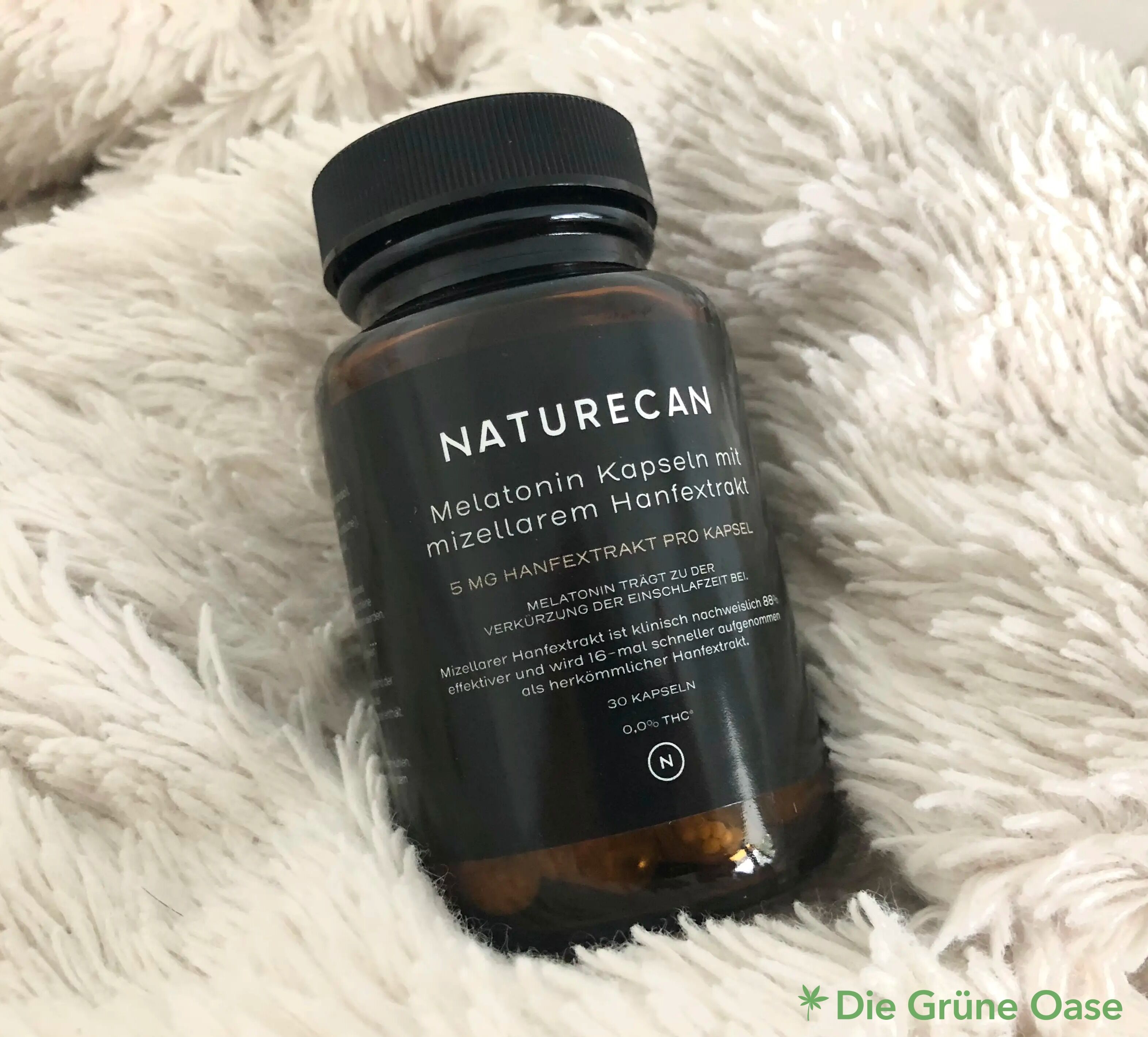 Naturecan Melatonin Kapseln mit mizellarem Hanfextrakt