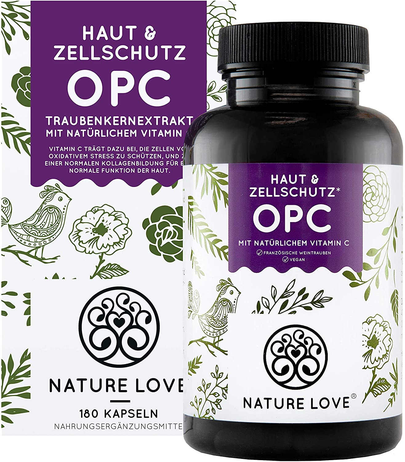 Nature Love OPC Traubenkernextrakt - 180 Kapseln